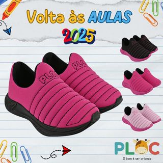 Tênis Ploc Colors Calce Fácil Slip On Jogging Anatômico Pink em Oferta na Shopee