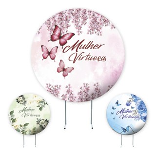 Painel de Festa Mulher Virtuosa ,culto comemorações 150 ou 130 tecido sublimado em Oferta na Shopee