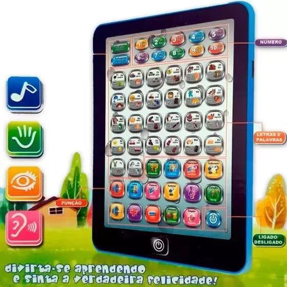 Tablet Interativo Infantil Bilíngue educativo Brinquedo De Crianças Educativo menino e menina em Oferta na Shopee