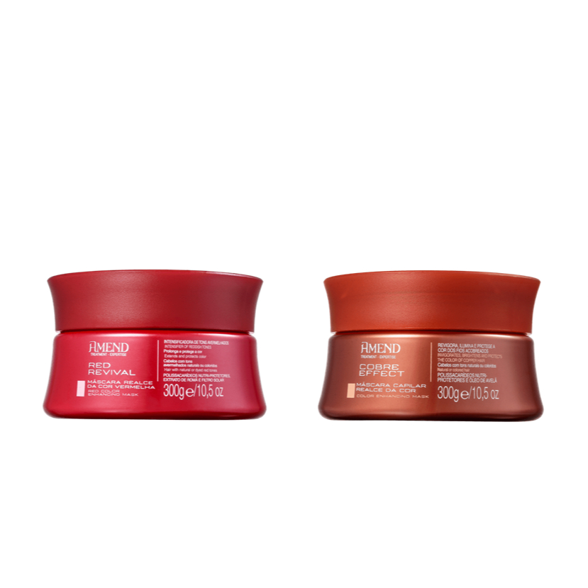 Amend Kit Máscara Realce da Cor Vermelha 300g + Máscara Realce da Cor Cobre 300g
