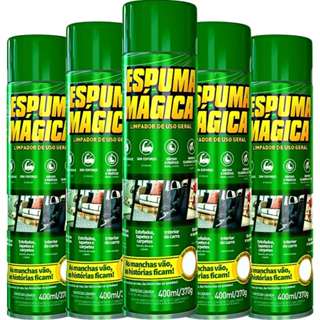 KIT COM 5 ESPUMA MAGICA AEROSSOL 400ML - PROAUTO PREMIUM em Oferta na Shopee