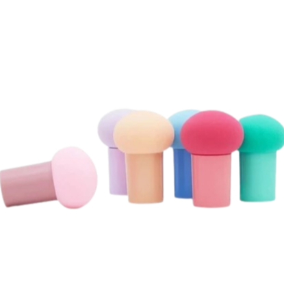 Kit Com 3 Esponjas Cogumelo Com Cabo Para Maquiagem WSS-2313