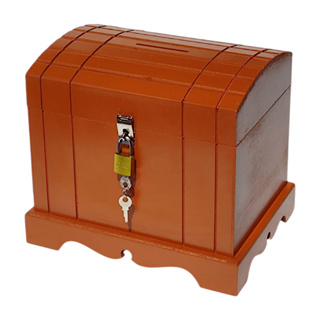 Caixa Bau De Madeira Mdf Cofre Urna + Cadeado Lançamento em Oferta na Shopee