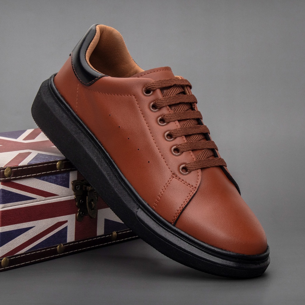 Sapatenis Casual Sola Alta 5cm Oversize Sneaker Caramelo Macio Palmilha Conforto em Oferta na Shopee