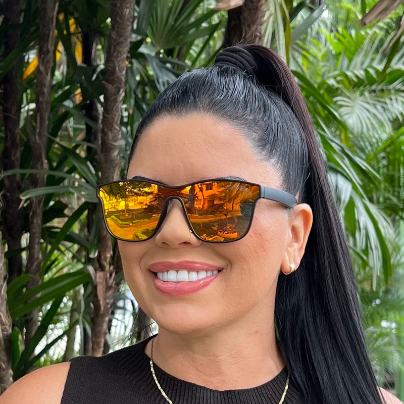 Óculos de sol feminino premium masculino quadrado esportivo lente polarizada proteção UV400