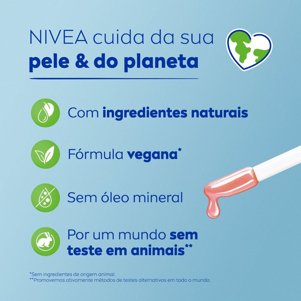 Detalhes do NIVEA Lip Oil Brilho Nutritivo Rosé 5,5ml