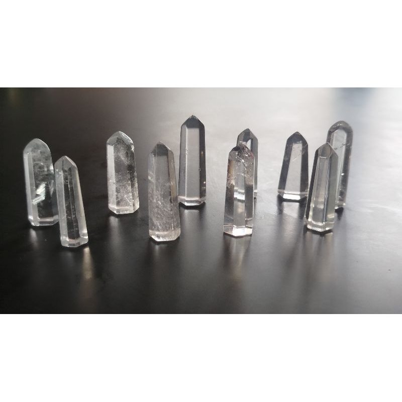 kit 12 pontas geradoras quartzo cristal radiestesia mesa rádionica/ 3 a 4 cm em Oferta na Shopee