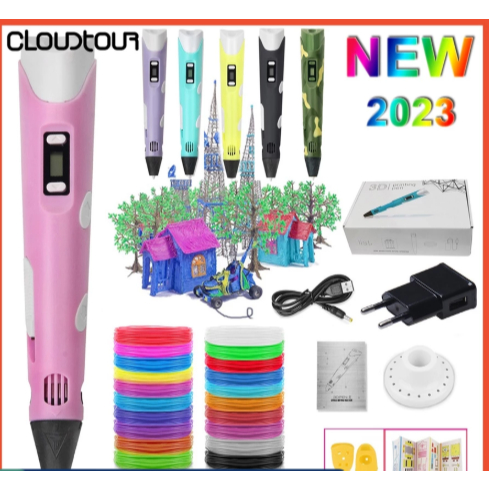 Conjunto De Canetas 3D Caneta De Impressão Filamento Presente De Bricolage Para Crianças{c...