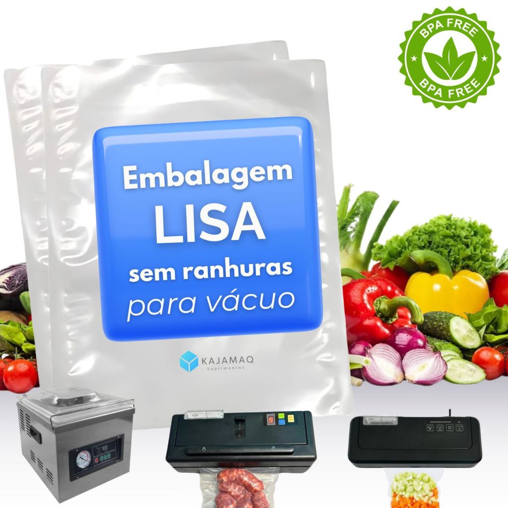 100 Sacos A Vácuo Embalagem Liso 12 Micras 20x25, 15x20, 20x30, 25x35, 30x40 - BPA FREE Sous Vide em Oferta na Shopee