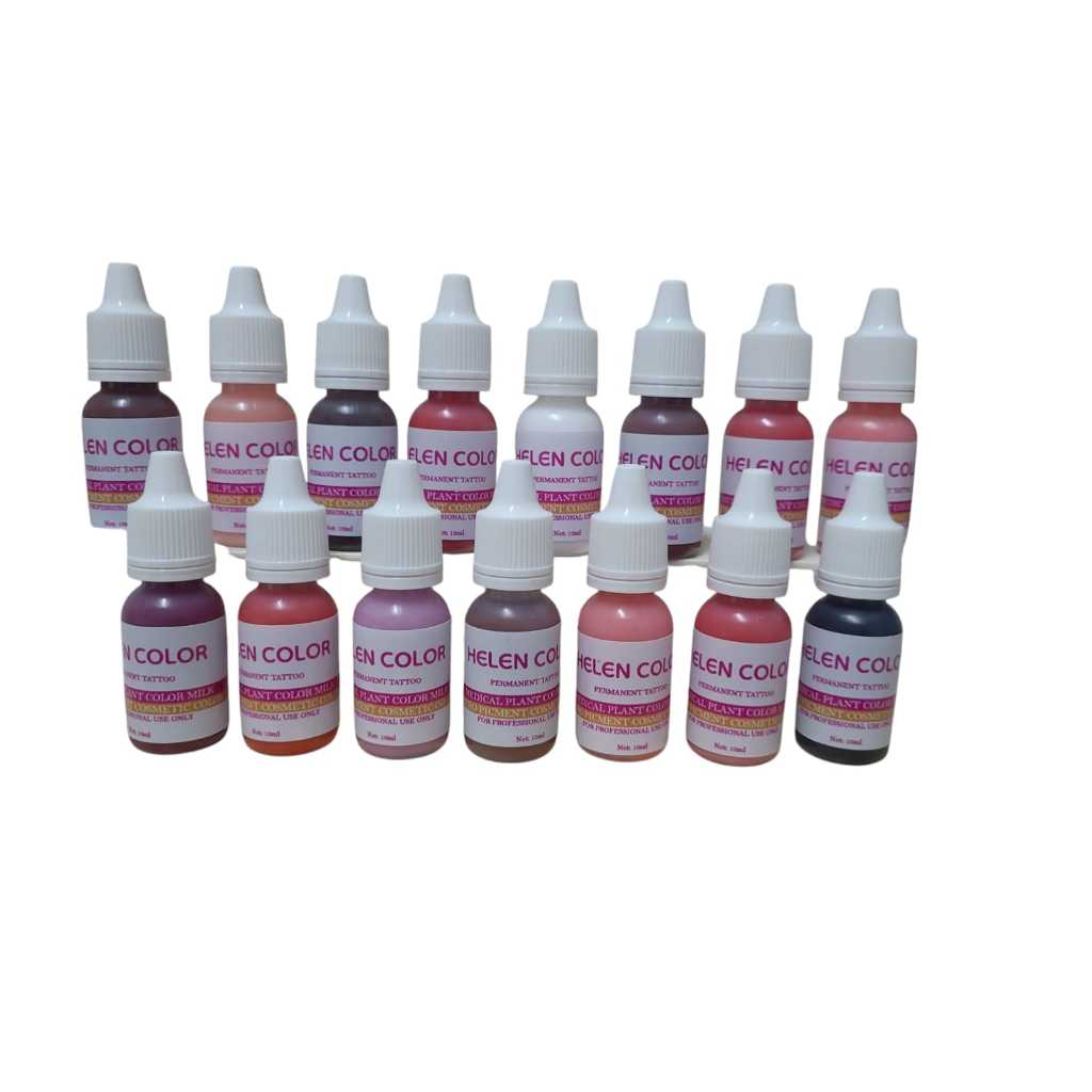 Frasco Pigmento Tinta Helen Color Micropigmentação Tebori 10ml em Oferta na Shopee