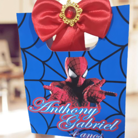 sacolinha.surpresa do Homem Aranha personalizados