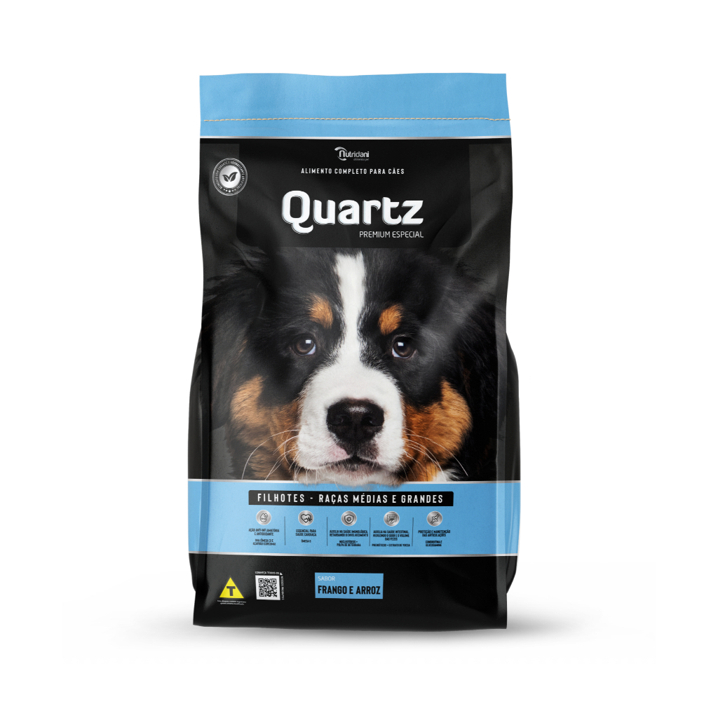 Ração Quartz Cães Filhotes de Raças Médias e Grandes 15Kg em Oferta na Shopee