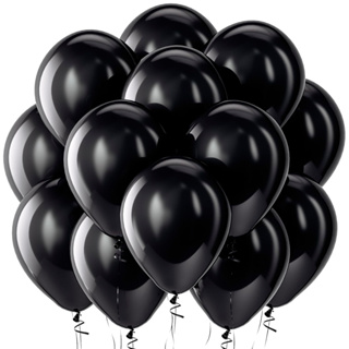 50 Unidades Balão Bexiga Preto Liso Número 7 Polegadas Para Festas Decoração em Oferta na Shopee