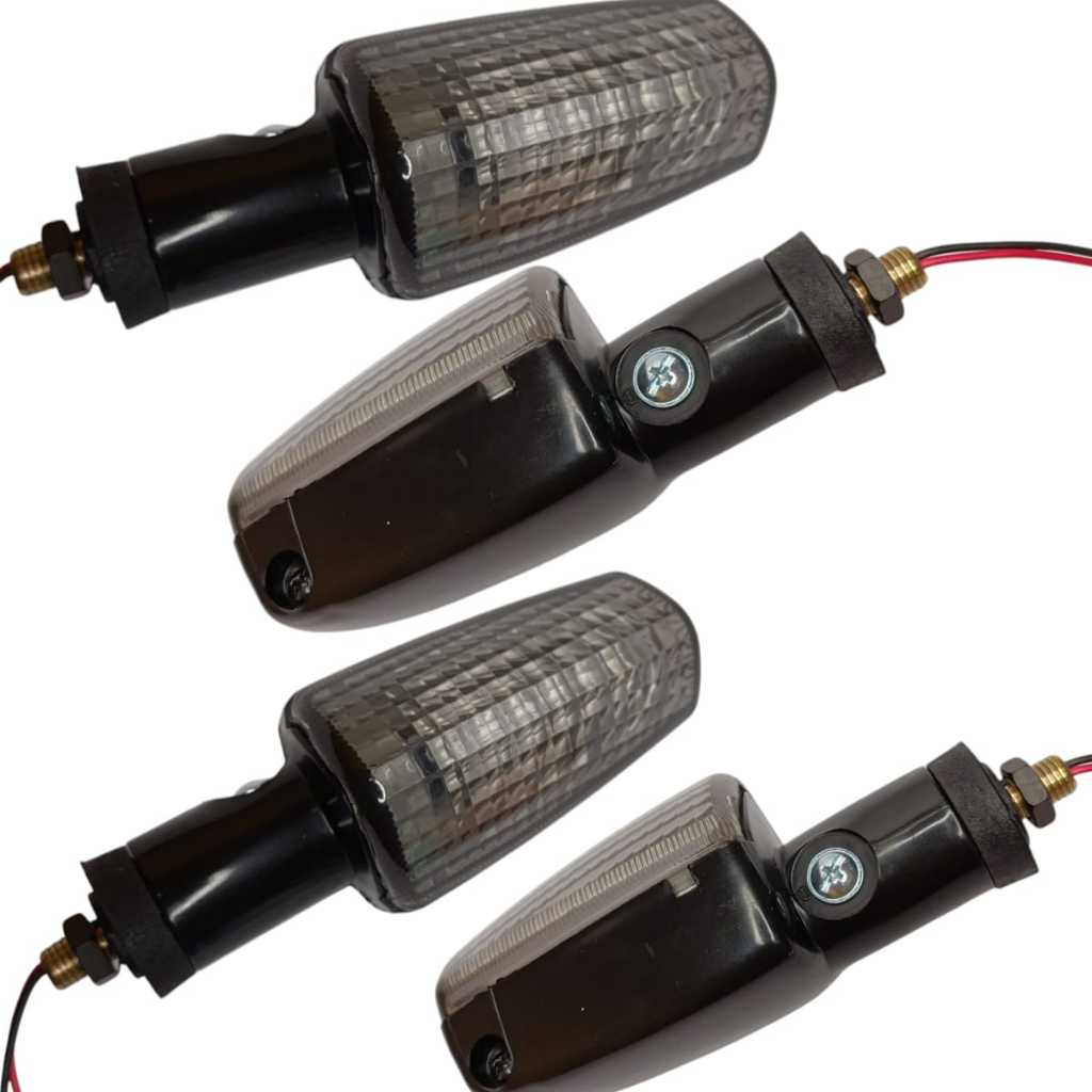 Kit 4 Pisca Seta Fume Cinza Cg 125 Titan 2000 a 2008 Xre 300 2009 2010 Titan 150 2004 Cb 300 2009 — imagem 2 de 2