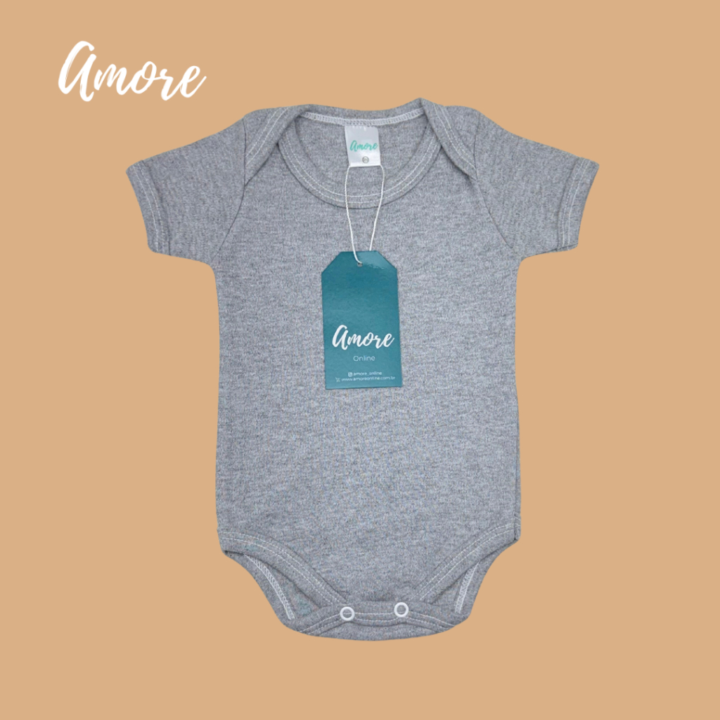 Body Cinza Manga Curta: Onde Comprar | BuscaProdutos