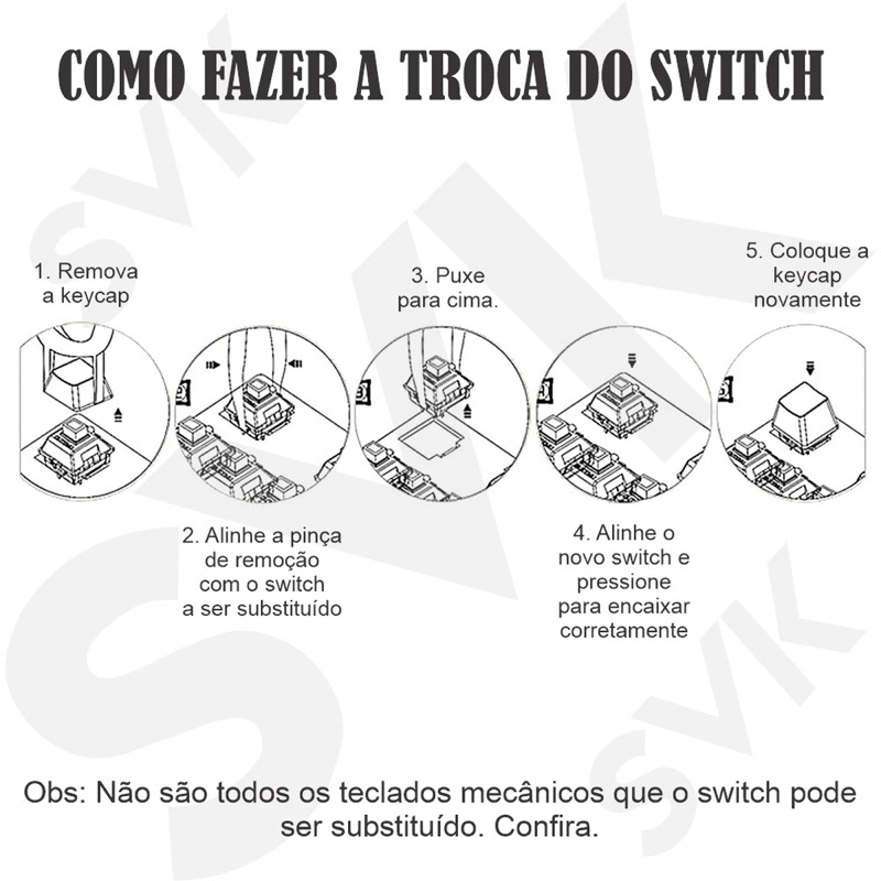Removedor de Switch e Teclas Keycaps De Teclado Original 2 em 1 — imagem 2 de 2