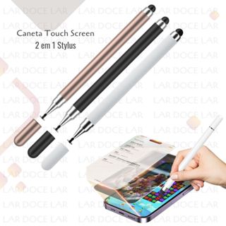 Caneta Stylus 2 em 1 Toque Celular E Tablet Ponta Borracha iPad iPhone Caneta de Tela Touch Celular em Oferta na Shopee