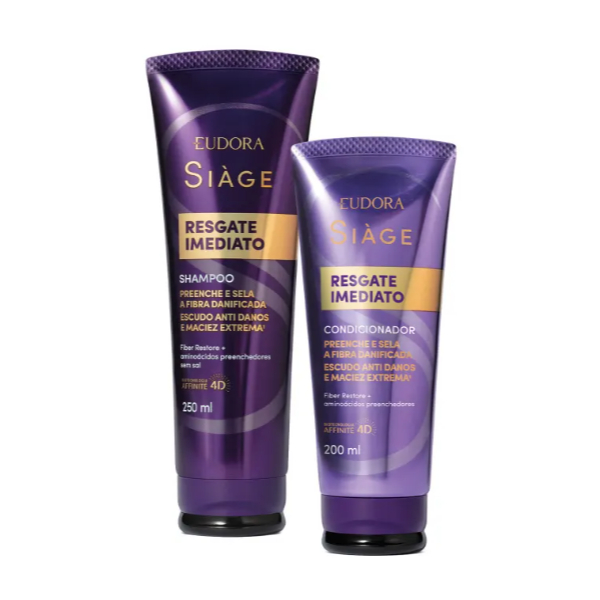 Combo Siàge Resgate Imediato: Shampoo 250ml + Condicionador 200ml