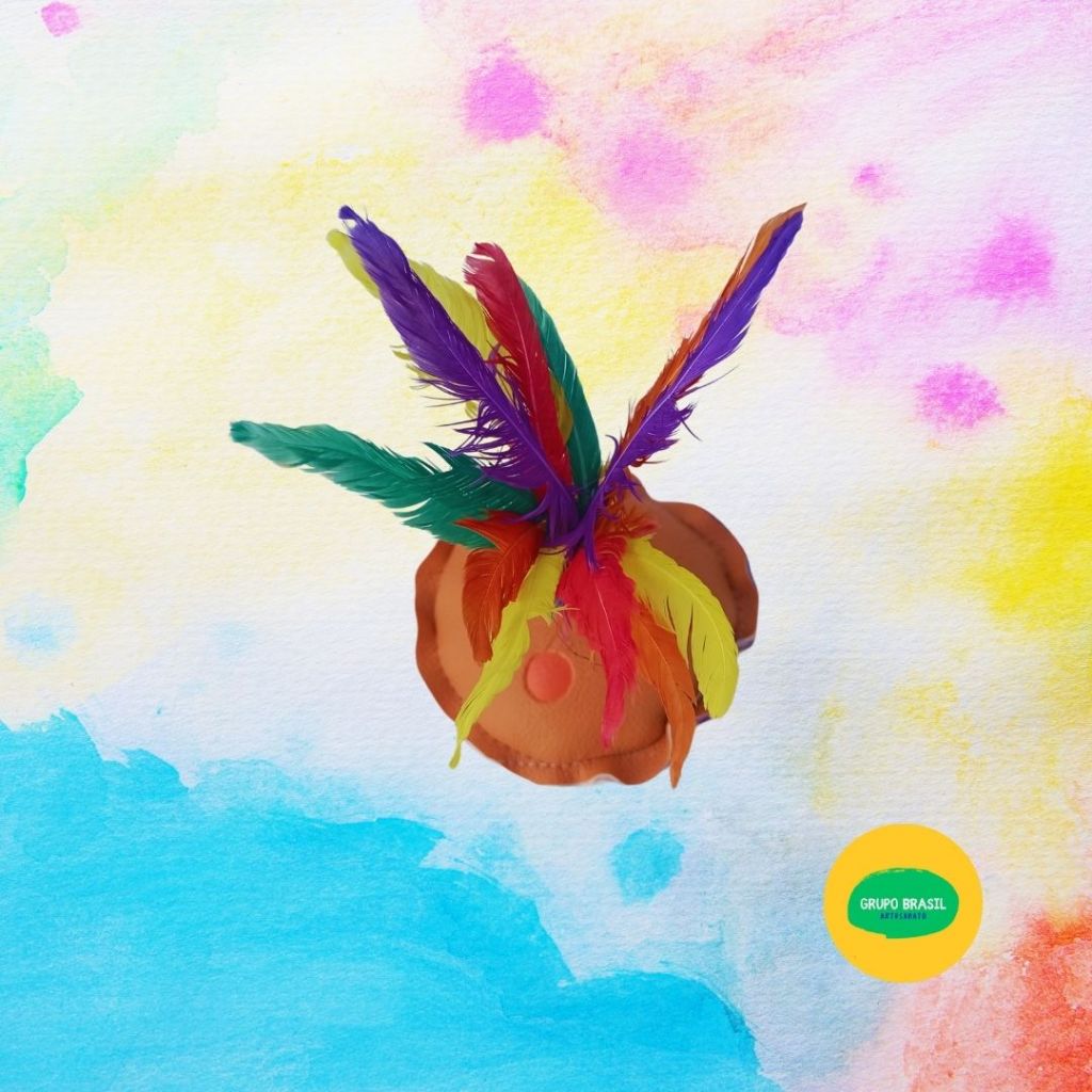 Peteca de Couro Sintético Costurado Premium com Pena | Diversão com Estilo!