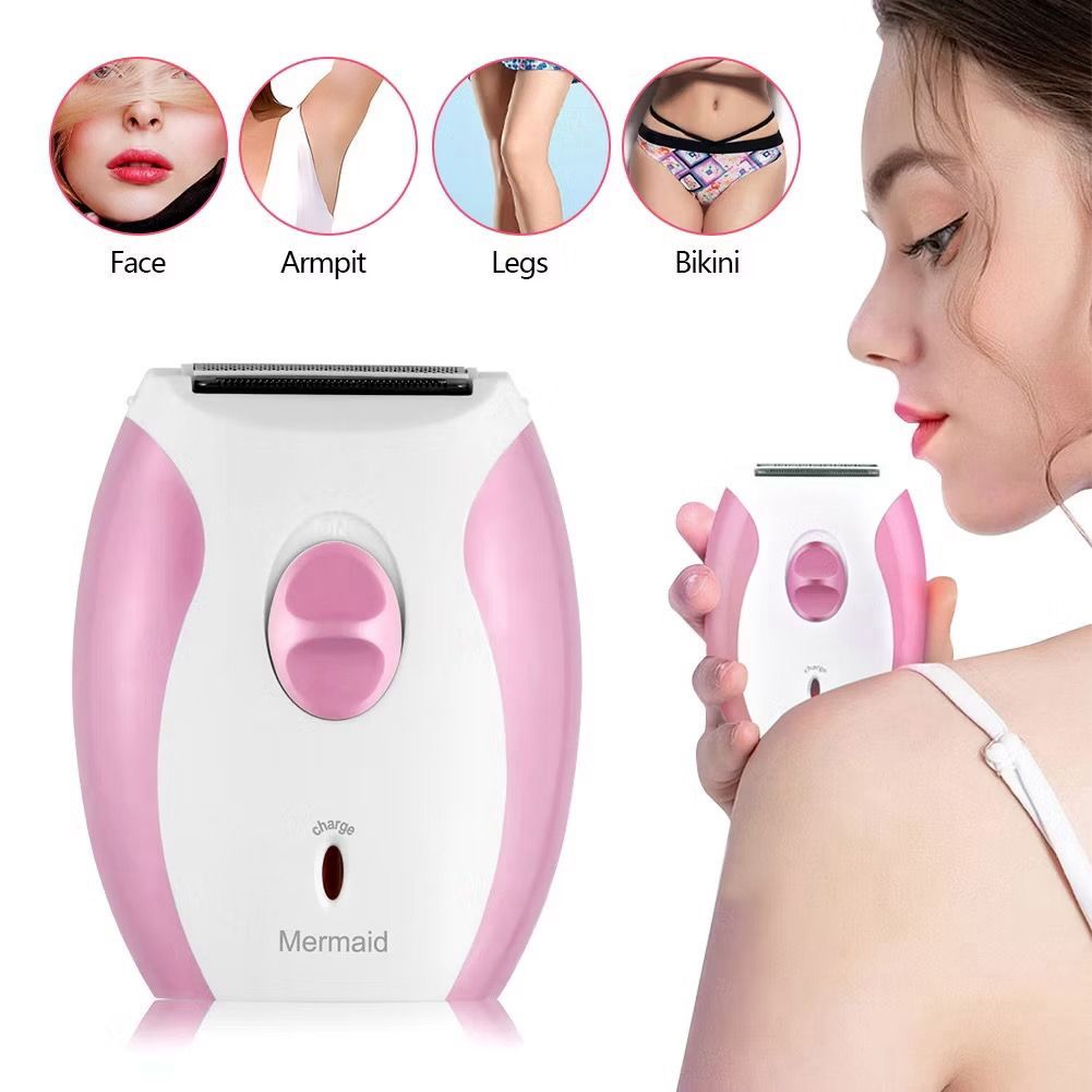 Depilação Elétrica USB Recarregável Feminina Para Remoção De Pêlos Facial Corporal