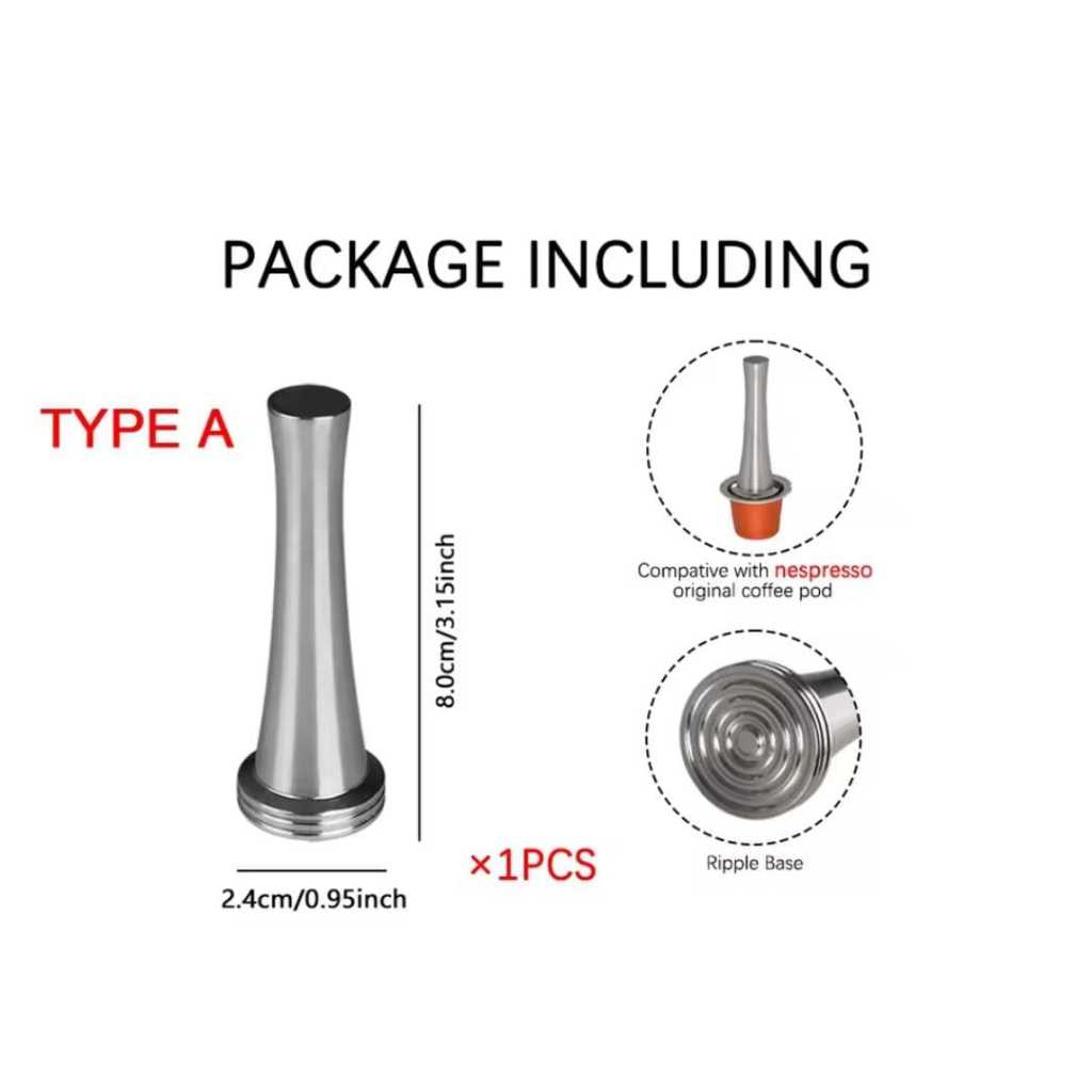 Tamper De Aço Compactador Inoxidável Profissional Para Máquina De Cápsulas Nespresso