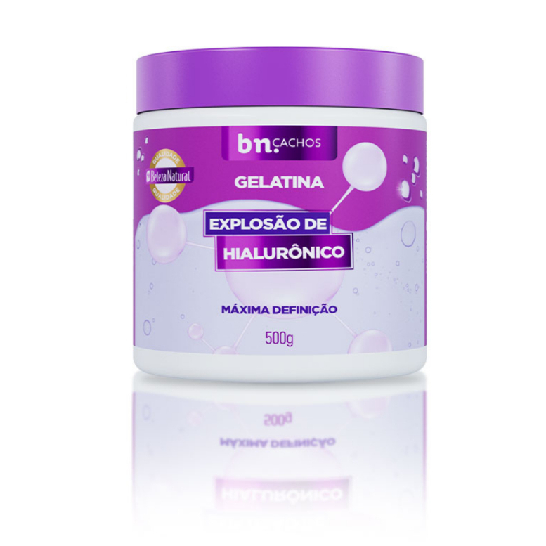 Gelatina Capilar Beleza Natural Explosão de Hialuronico 500g em Oferta na Shopee