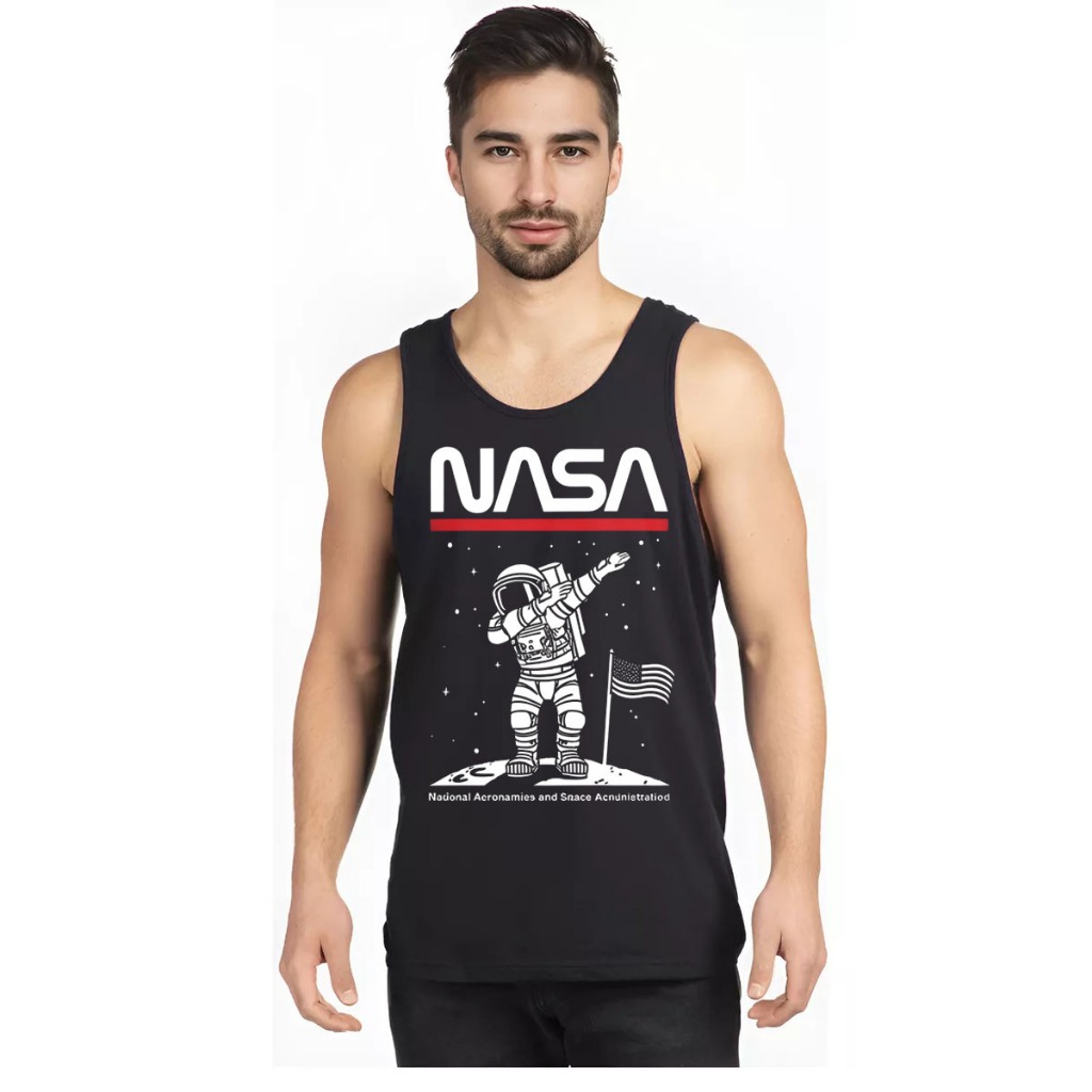 Camiseta Regata cavada Masculina da Nasa Tecnologia Astronauta.