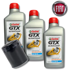 KIT 3L ÓLEO CASTROL GTX 15W40 SL ULTRACLEAN + 1 FILTRO FIAT