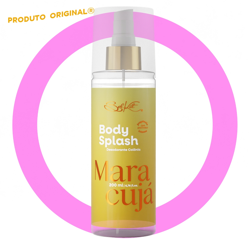 Body Splash Maracujá 200ml Alta Fixação E Projeção Perfume Feminino Colônia Pós Banho Refrescante