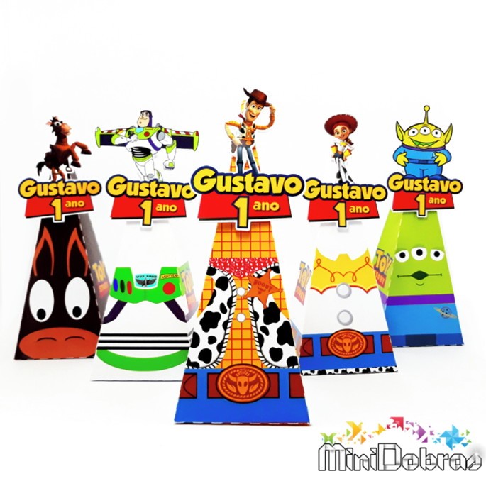 Caixa Cone ou Piramide Toy Story em Oferta na Shopee