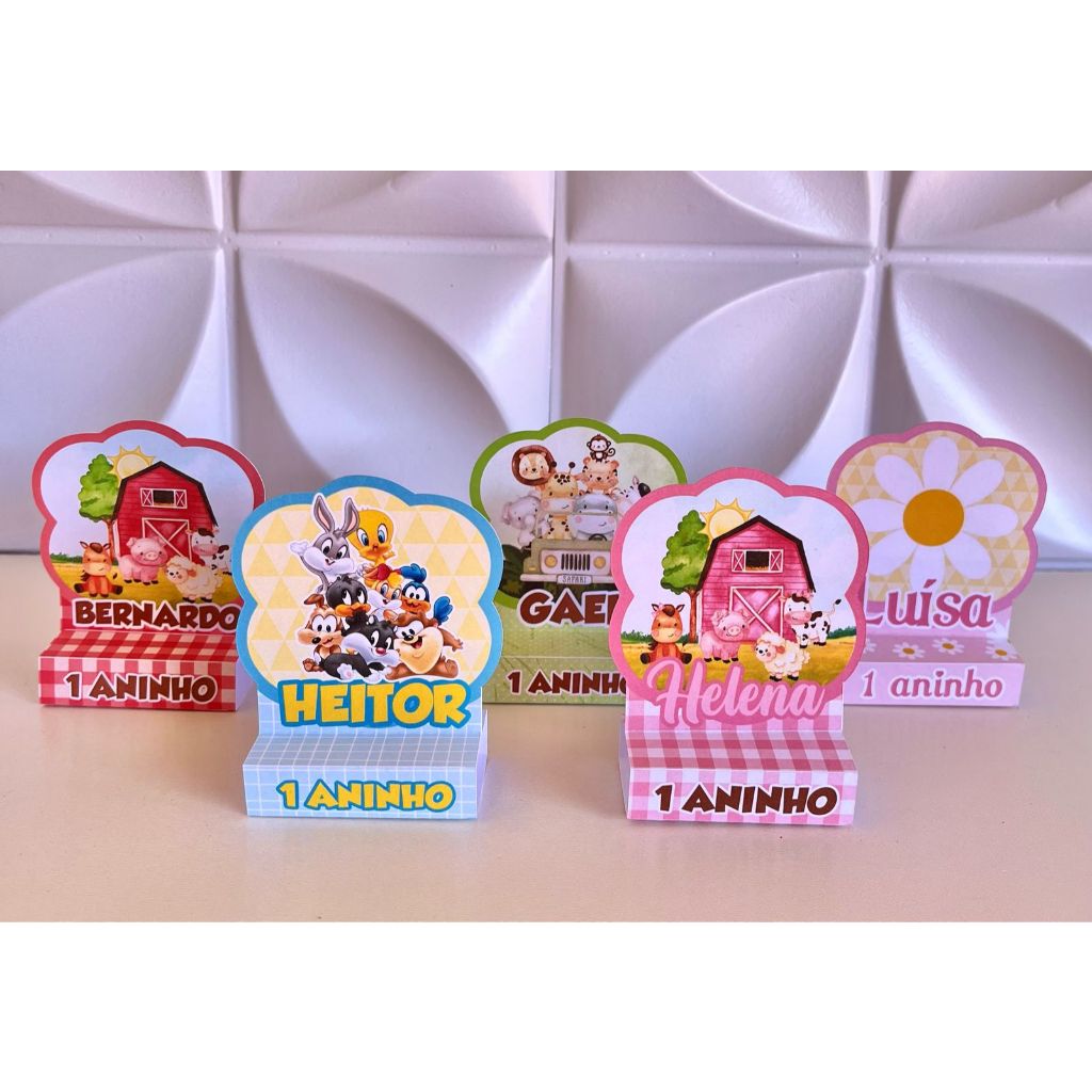 Porta bis duplo Personalizados- Festa Infantil - Qualquer tema desejado! em Oferta na Shopee