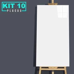 Kit 10 Placas Adesiva Autocolante Revestimento 3D Marmorizado Branco Off-White