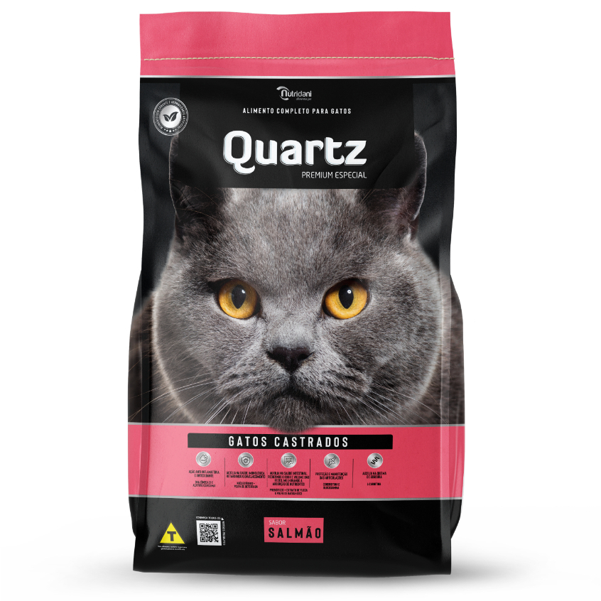Ração Quartz Gatos Castrados Salmão 10,1Kg