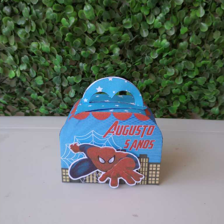 Caixa Maletinha Homem Aranha | Personalizados | Lembrancinhas | Festa infantil | Aniversário