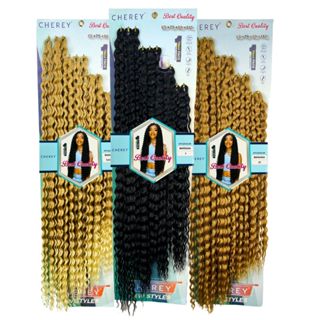 Aplique Cabelo Cacheado Fibra Orgânica 110cm Crochet Mariana Cherey em Oferta na Shopee