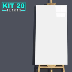 Kit 20 Placas Adesiva Autocolante Revestimento 3D Marmorizado Branco Off-White