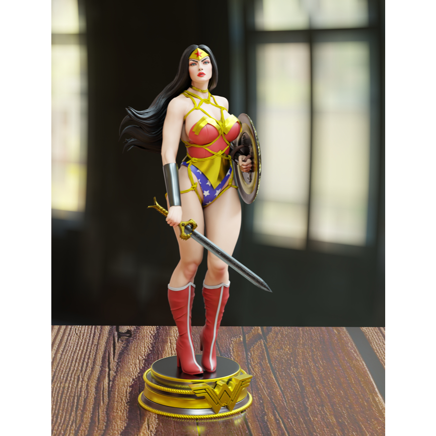 Action Figure Mulher Maravilha – Boneco Colecionável DC Figura de Ação em Resina