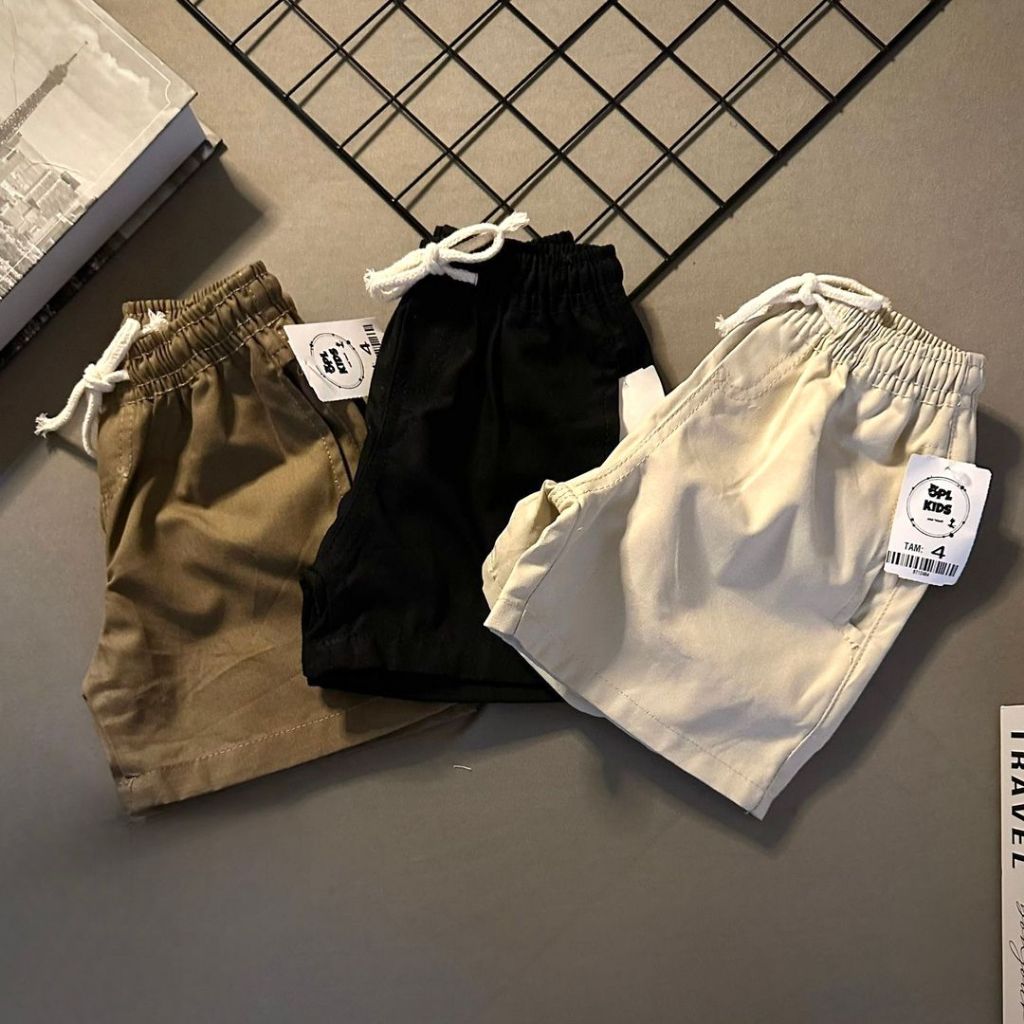 Combo 3 Shorts Infantil Mauricinho Sarja Menino Premium Kit 3 Bermudas em Oferta na Shopee