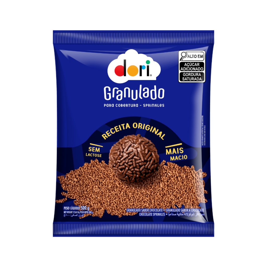 Granulado Dori Macio Zero Lactose 500g | Cobertura para Brigadeiros, Bolos e Doces Gourmet