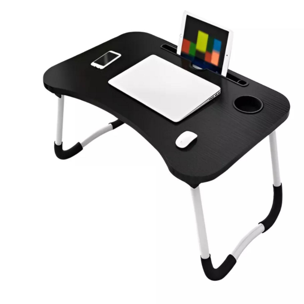 Mesa Dobrável Portátil P/ Notebook Home Office Tablet Suporte Copo Servir Cozinha
