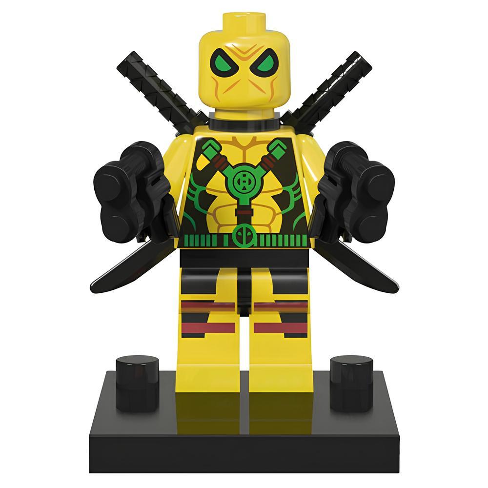 Minifigure Deadpool com espadas e armas bloco de montar boneco personagem figura de ação