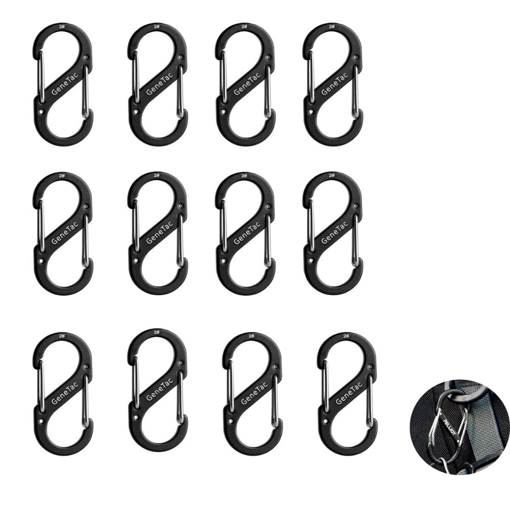 Kit 10 Gancho Mosquetão S Clipes Para Mochila Acampamento