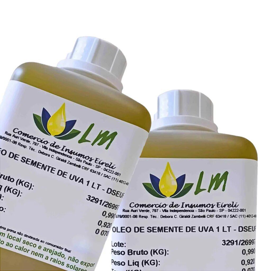Óleo Vegetal Semente de Uva 100% Puro ( Hidratação profunda com toque seco e rápida Absorção )
