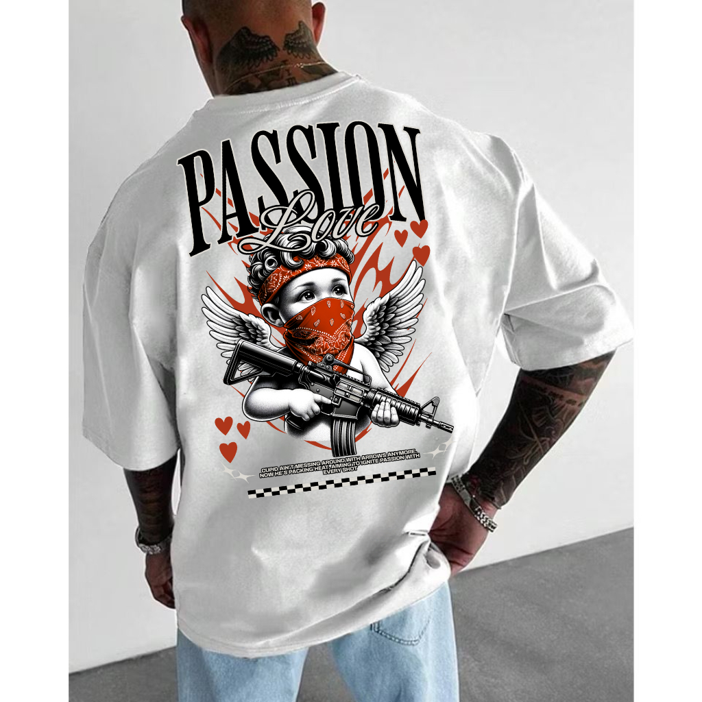 Camiseta Camisa Oversized Passion Love Lançamento Premium Confortável Unissex