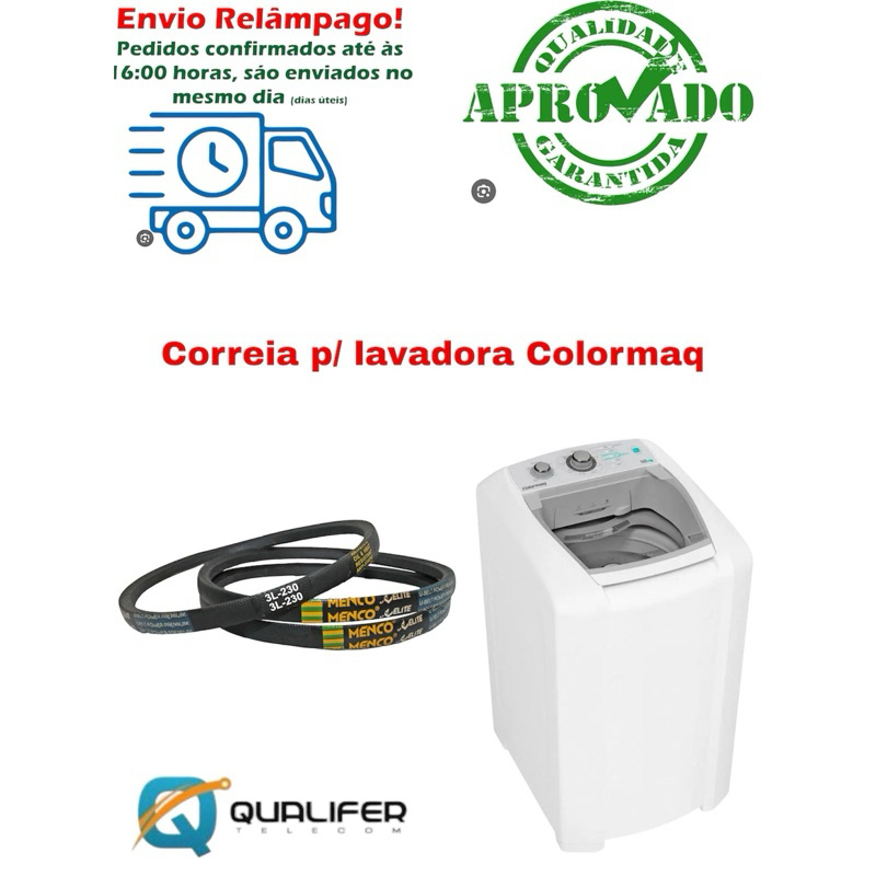 Correia para Lavadora Colormaq Lca (*11kg *12 kg)Premium