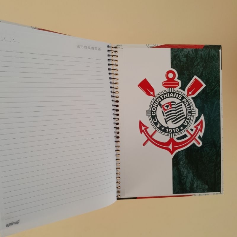 Caderno Corinthians 10 matérias Personalizado com Nome