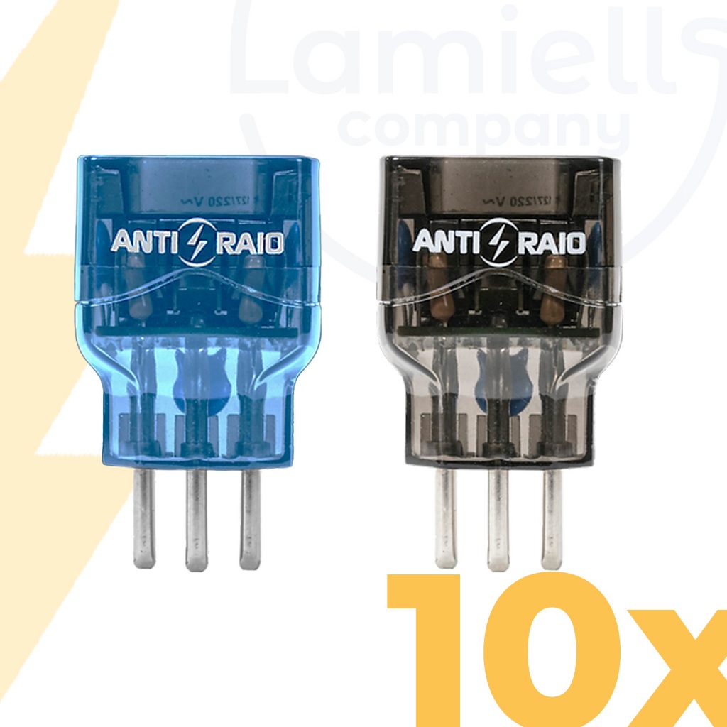 10x Protetores contra Surtos Elétricos e Raios DPS EMBRASTEC Pocket de 3 Pinos 127/220v 10A
