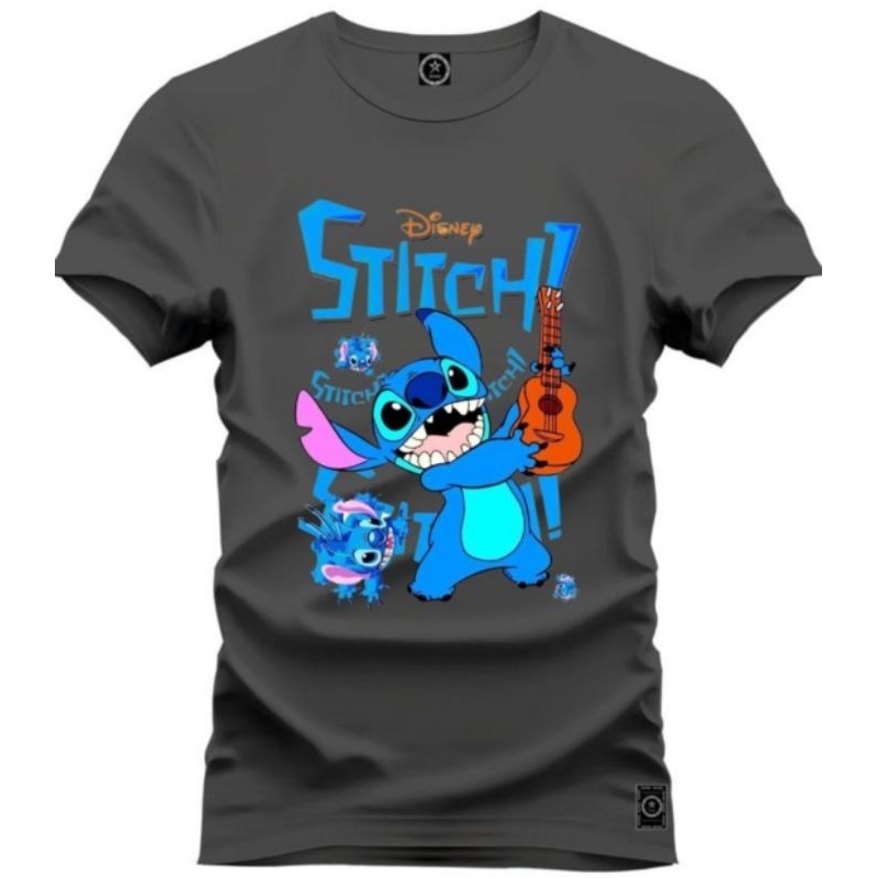 camiseta stitch plus size lilo e stithi malha 100%algodao em Oferta na Shopee