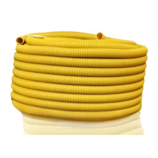 Kit 1 conduite corrugado, eletroduto reforçado 50m + 10 caixinhas 4x2 amarela
