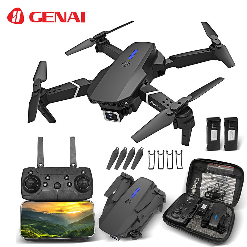 【GENAI】E88 Pro Drone HD Câmera Posicionamento WiFi FPV Novo Controle Remoto Profissional Quadcopter